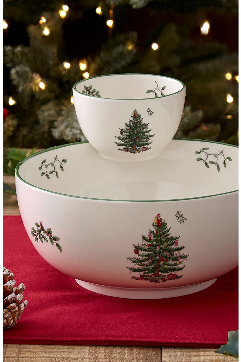 Christmas Tree Tiered Chip & Dip Set, Alternate, color, GREEN