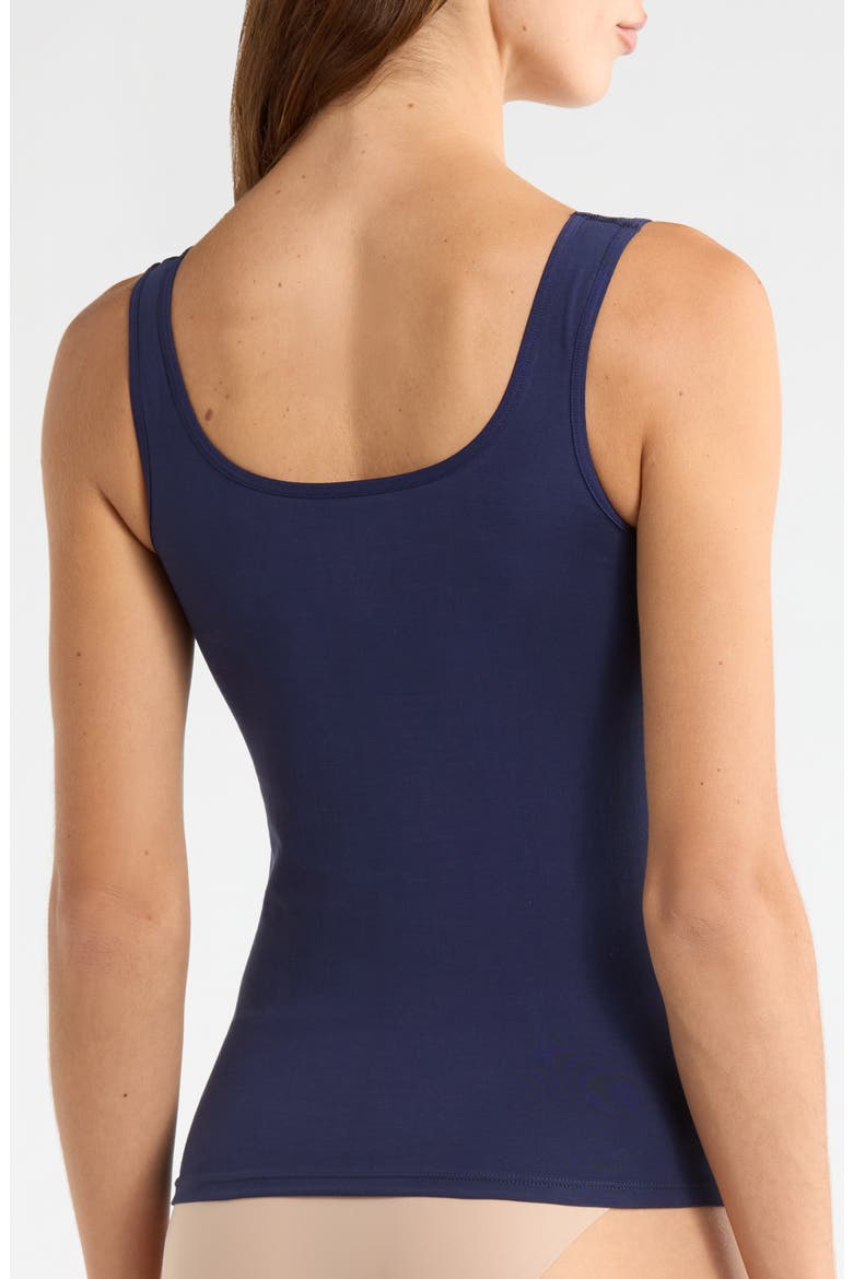 Seamless Cotton Blend Tank, Alternate, color, NAVY PEACOAT