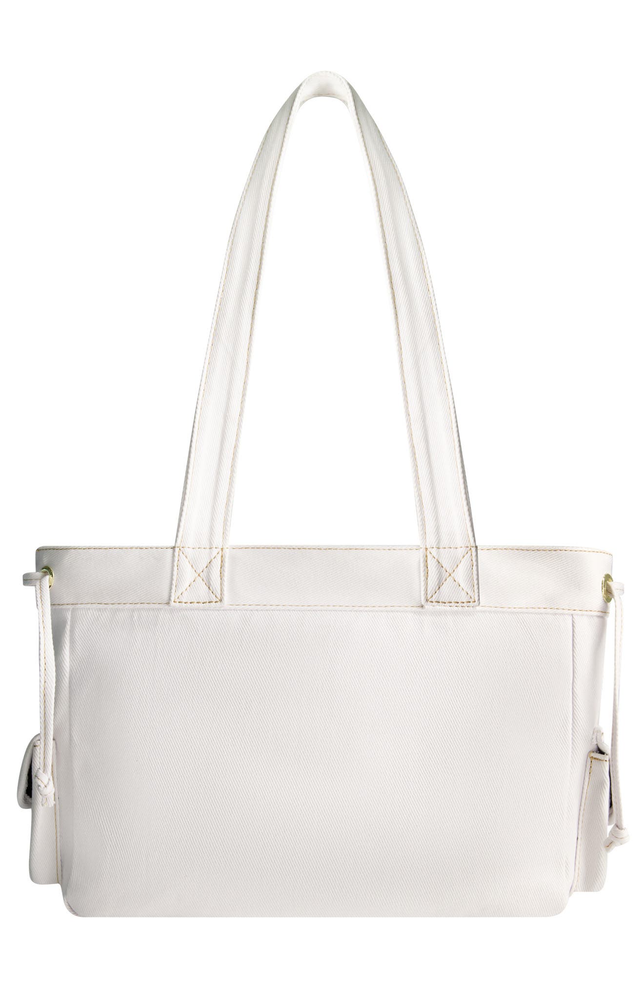 Multi-Pocket Denim Tote, Alternate, color, WHITE