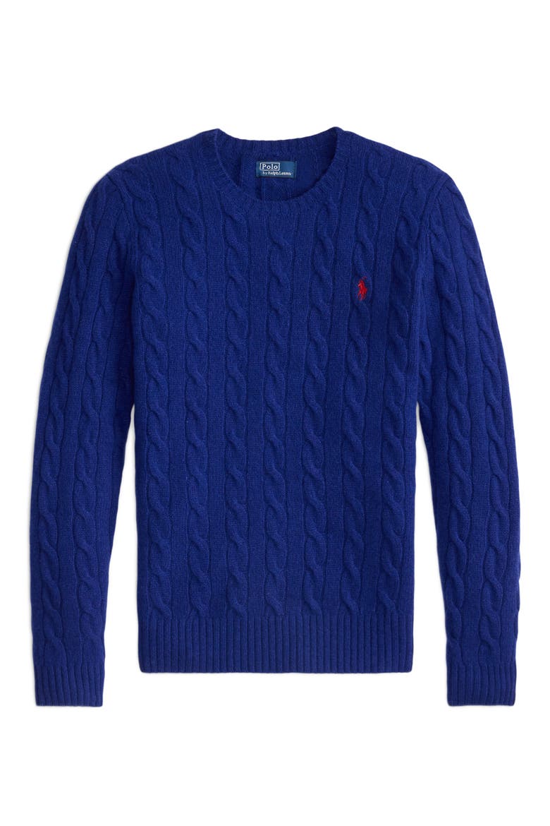 Julianna Cable Knit Wool & Cashmere Sweater, Alternate, color, MULTI