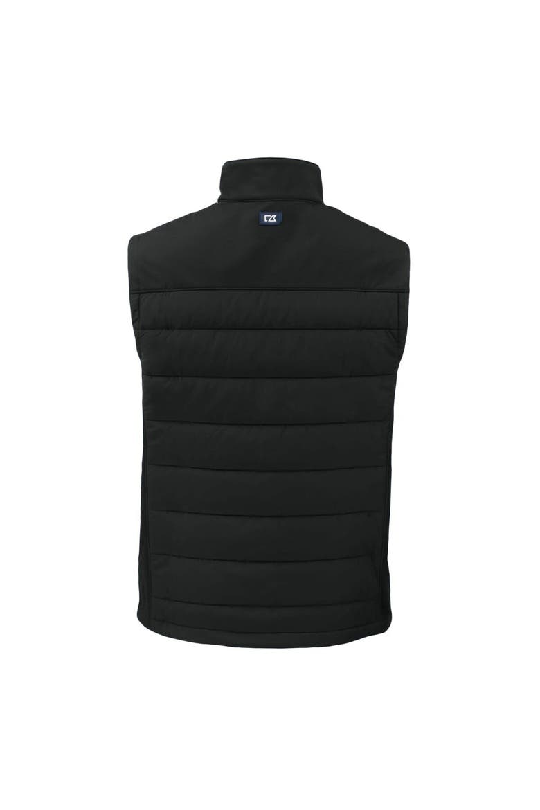 Men's Cutter & Buck Black New Orleans Saints Throwback Evoke Hybrid Eco Softshell Recycled Full-Zip Vest, Alternate, color, Black