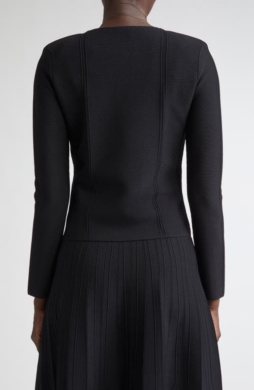 St John St. John Structured Knit Jacket In Black