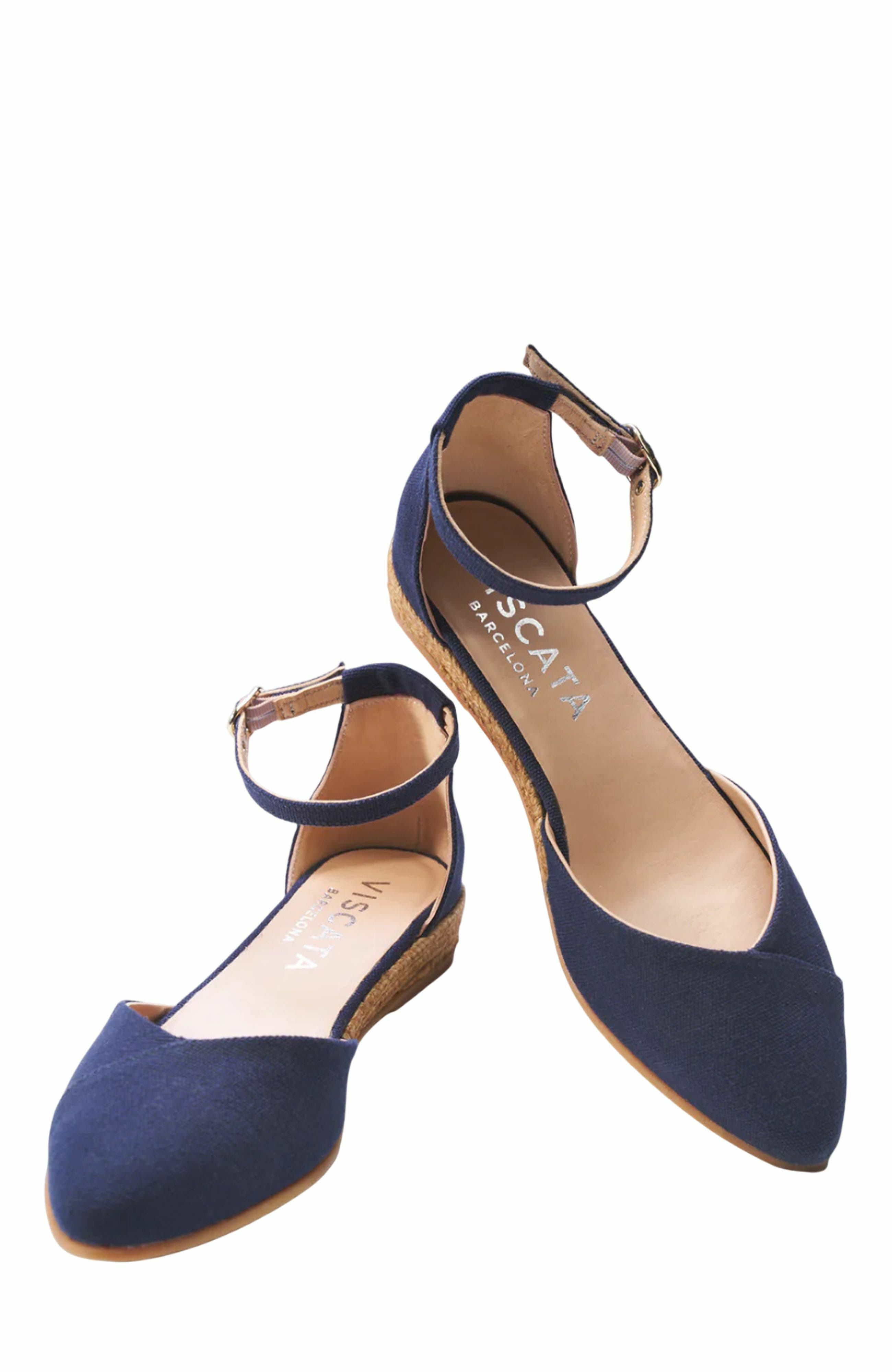 Montroig Canvas Espadrille Flats, Alternate, color, Navy Blue