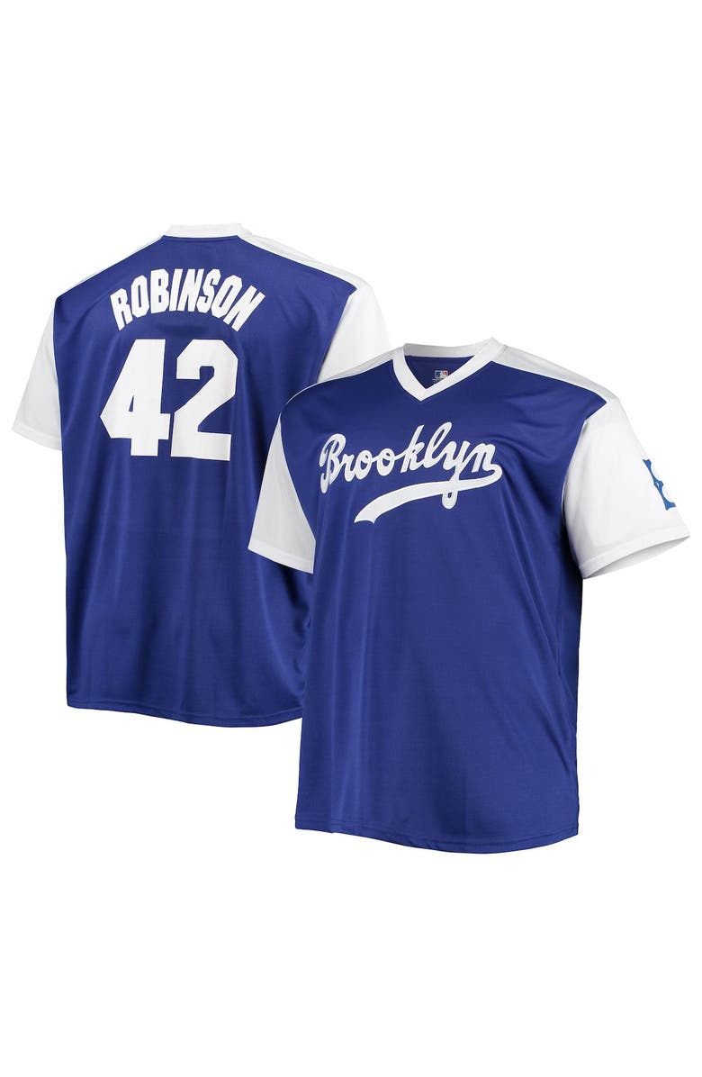 PROFILE Men's Jackie Robinson Royal/White Los Angeles Dodgers Cooperstown Collection Replica Player Jersey, Main, color, 