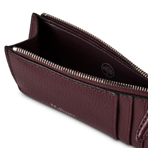 Mulberry Continental Zipped Long Card Holder In Burgundy