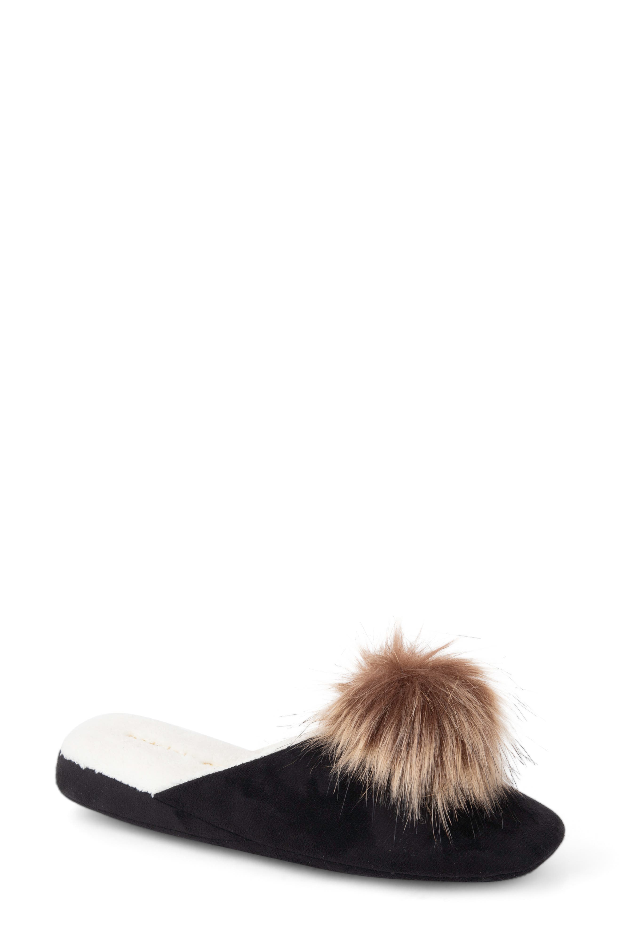 patricia green Pretty Pouf Slipper, Main, color, Black/ Tan