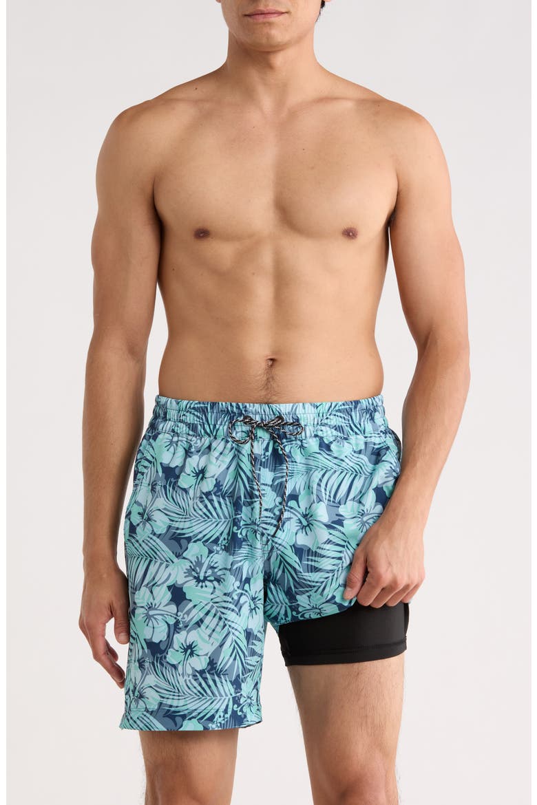 Double High Volley Swim Shorts, Alternate, color, INDUSTRIAL BLUE