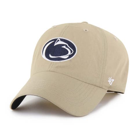 Men's '47 Khaki Penn State Nittany Lions Clean Up brrr° Adjustable Hat