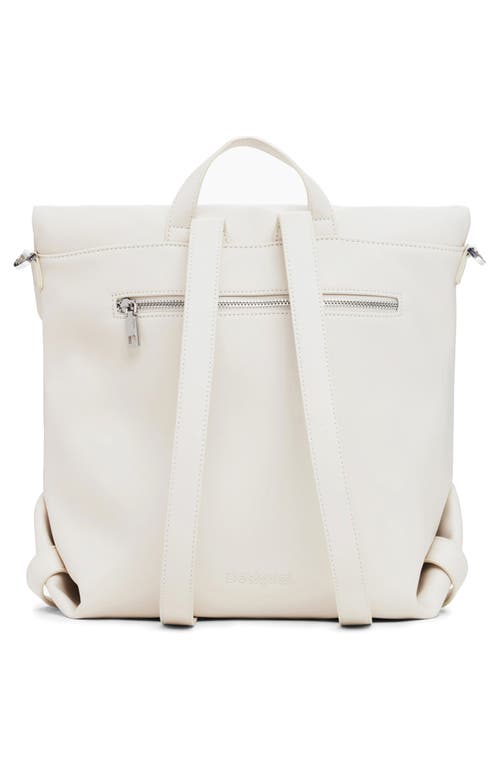 Desigual Medium Faux Leather Backpack In Sand