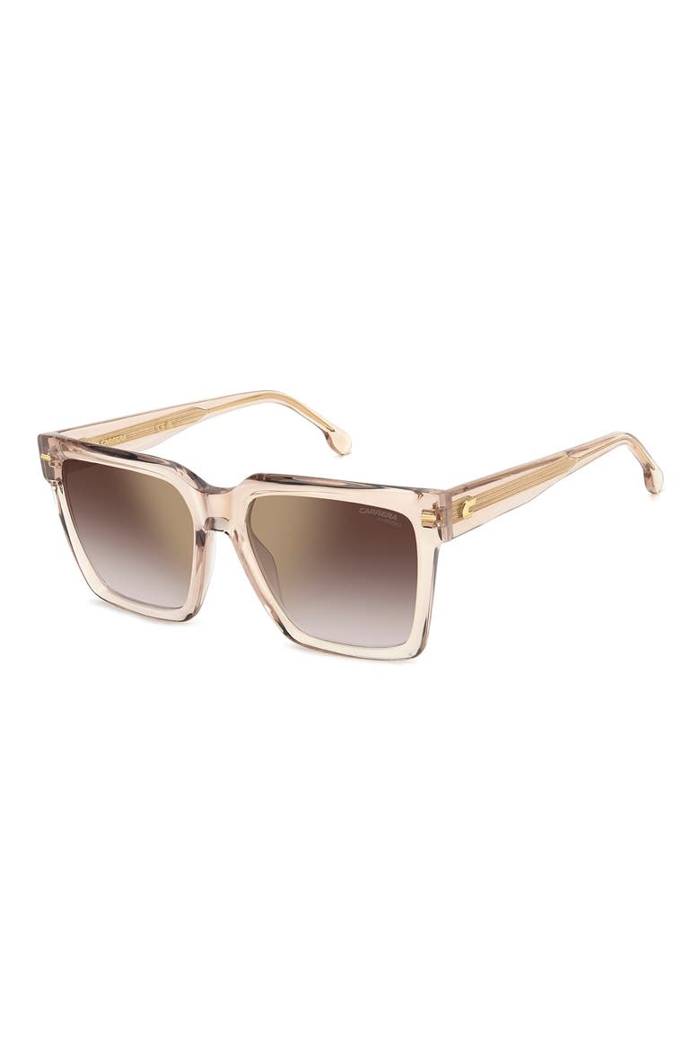 56mm Gradient Square Sunglasses, Alternate, color, NUDE/ BROWN