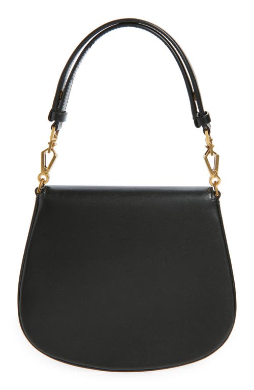 Saint Laurent Mini Voltaire Box Leather Top Handle Bag In Black
