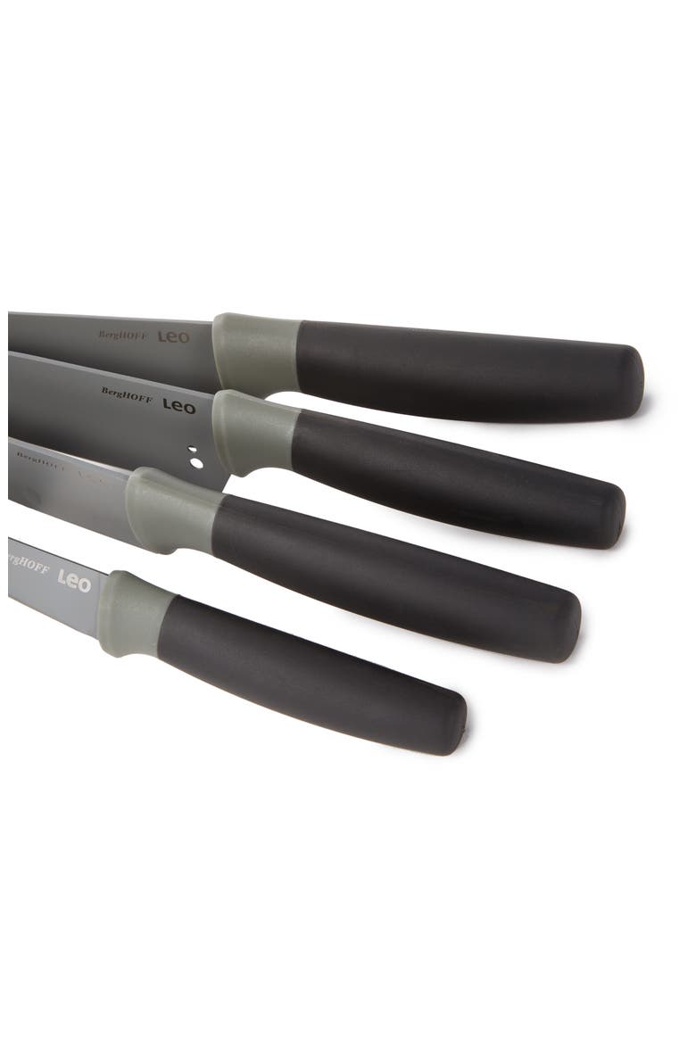 Four-Piece Leo Knife Set, Alternate, color, GRAY