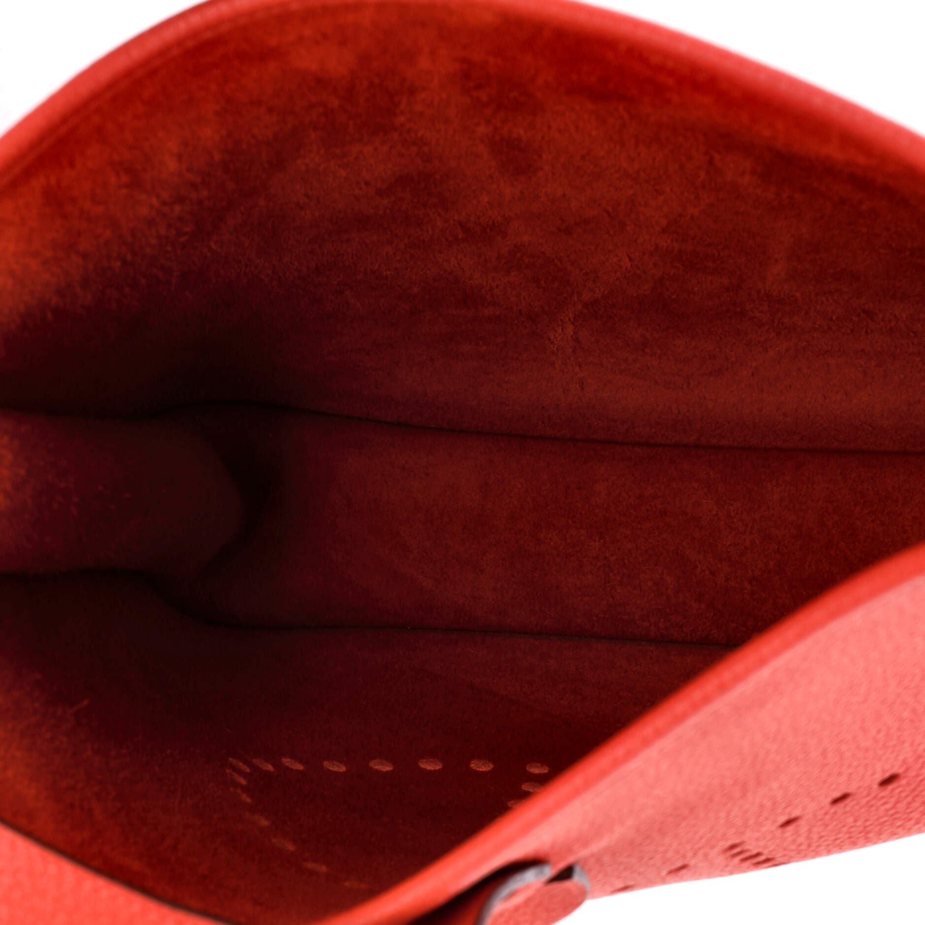 Pre-Owned Hermes Evelyne Bag Gen III Clemence PM, Alternate, color, Rouge Pivoine