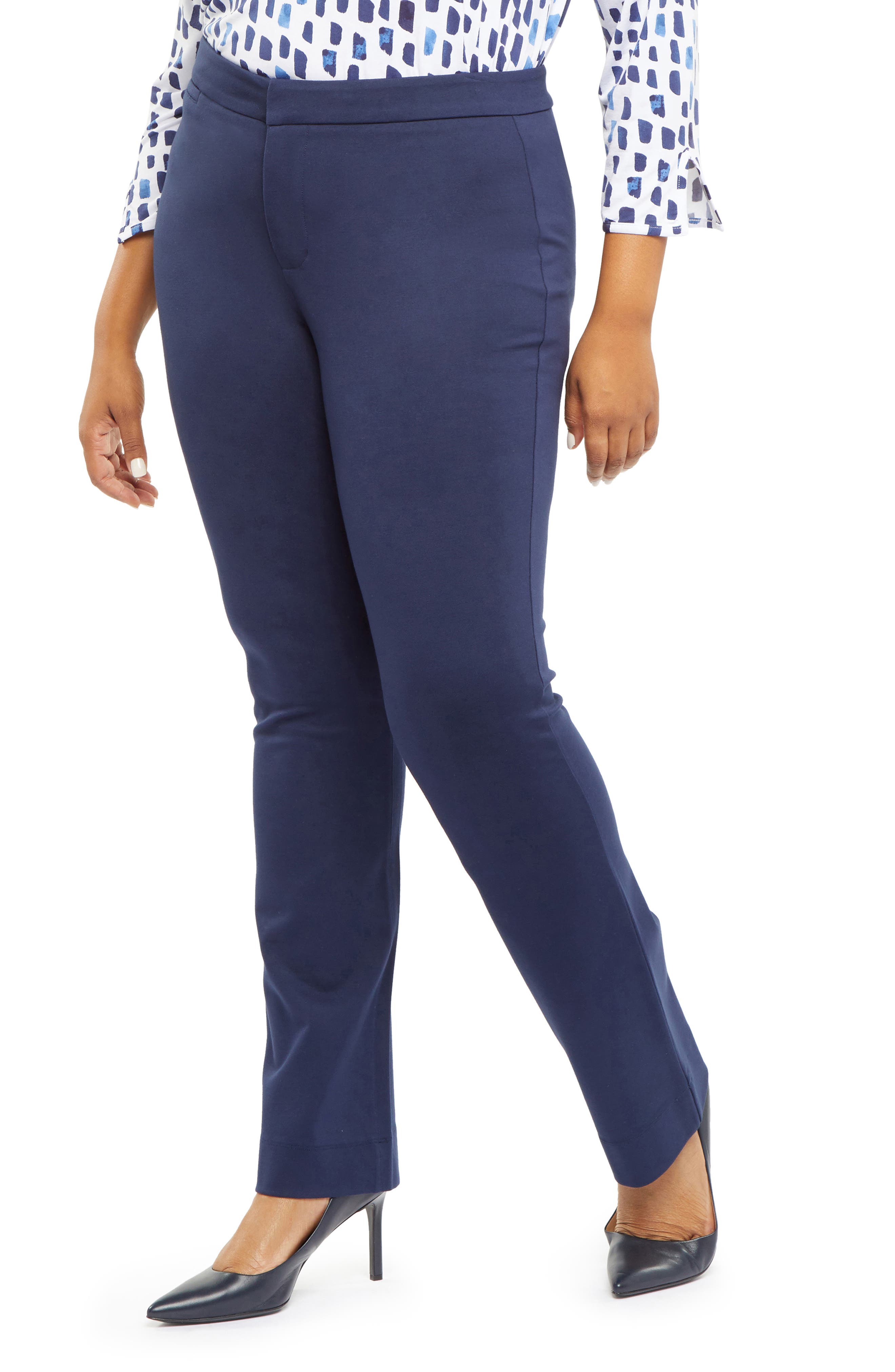 NYDJ Stretch Knit Straight Leg Pants (Women) | Nordstromrack