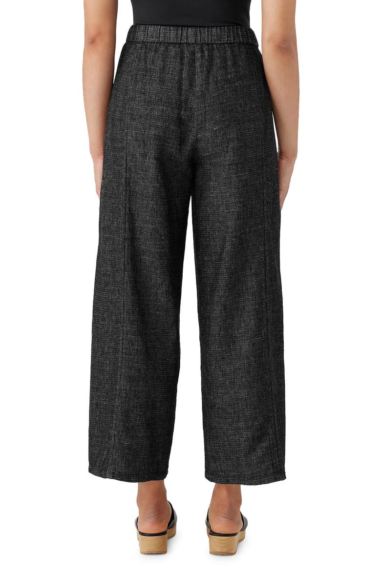 Hemp & Organic Cotton Ankle Wide Leg Pants, Alternate, color, BLACK