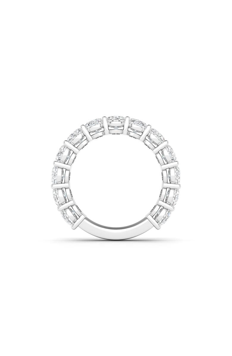 HauteCarat 3/4 Oval Cut Lab Created Diamond Eternity Ring, Alternate, color, White Gold