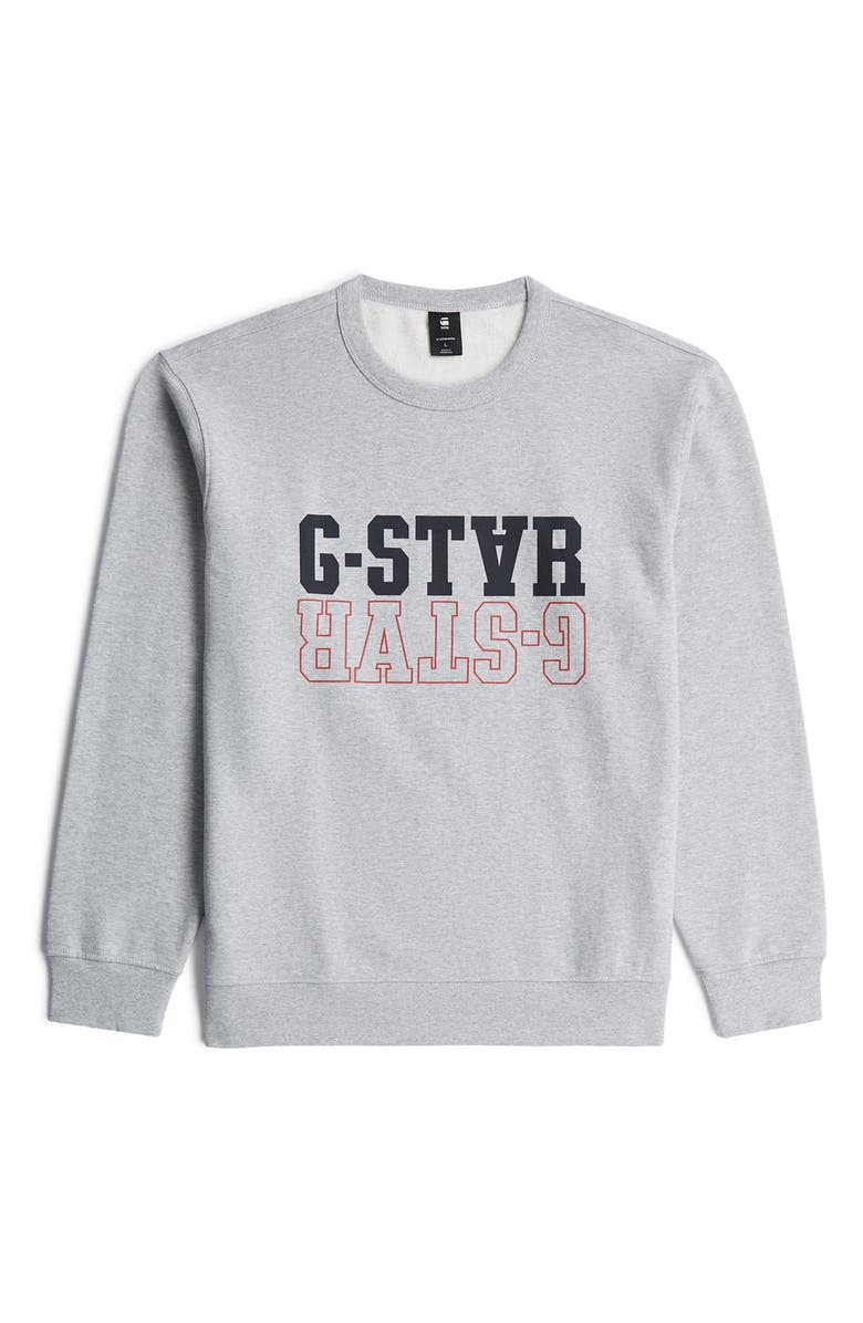 G-STAR Logo Graphic Sweatshirt, Alternate, color, Medium Grey Heather