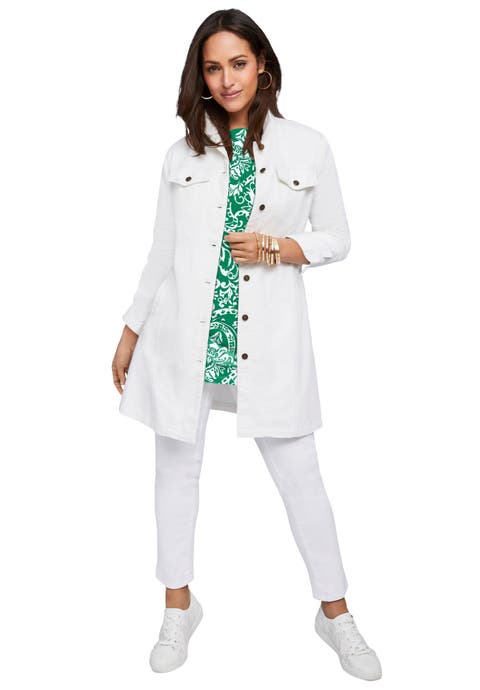 Long Denim Jacket (Plus Available)