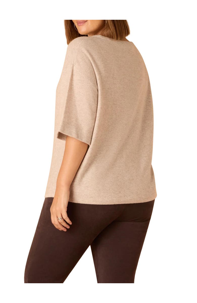 Live Unlimited Short Sleeve Knitted Sweater, Alternate, color, Cream