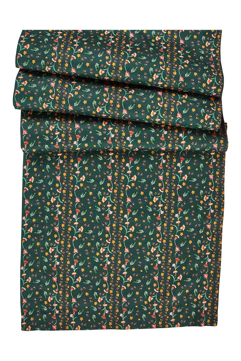 Klara Cotton Table Runner, Main, color, EVERGREEN
