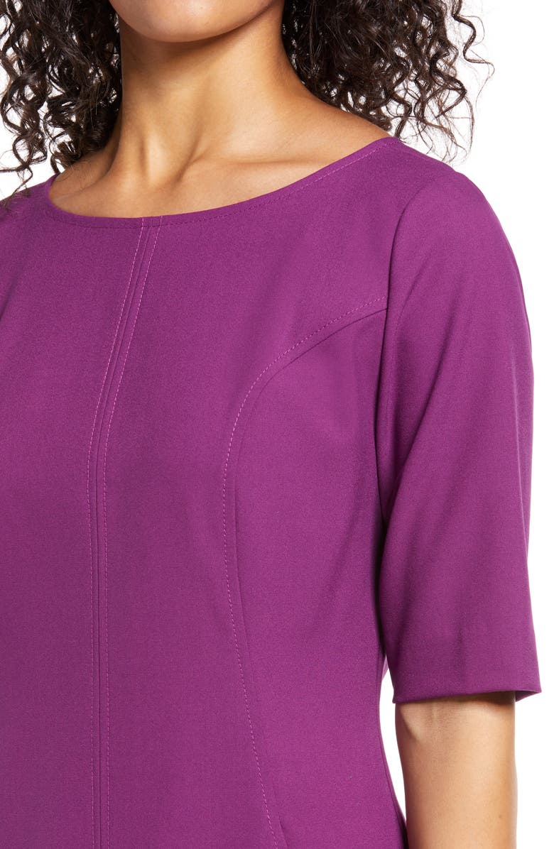 Tahari Crepe Sheath Dress, Alternate, color, 