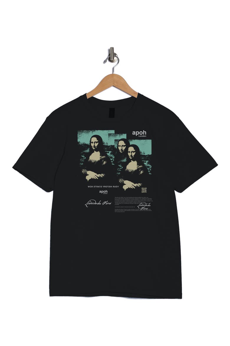 apoh Da Vinci Triple Graphic T-Shirt, Alternate, color, BLACK
