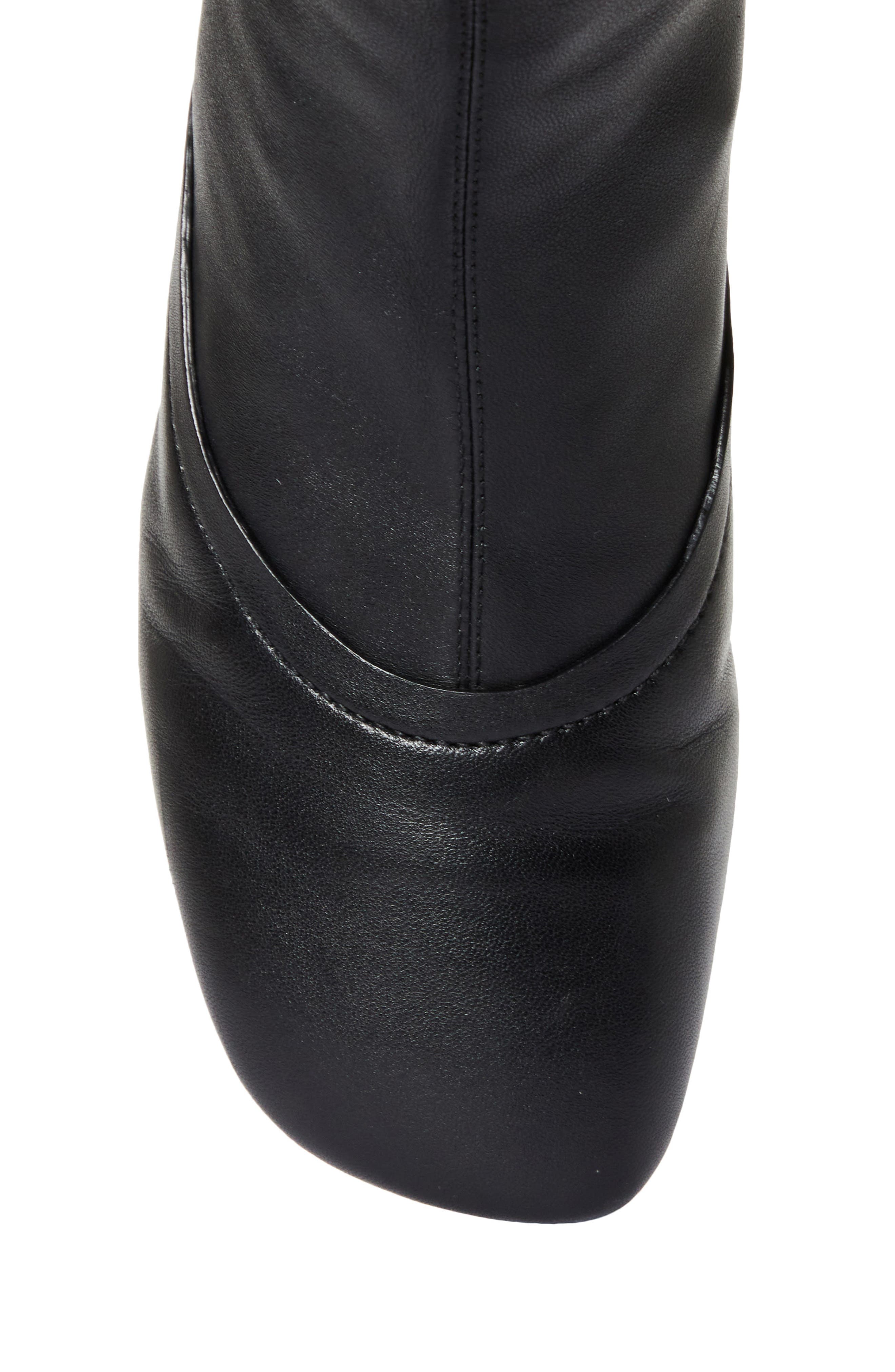 Square Toe Bootie, Alternate, color, BLACK