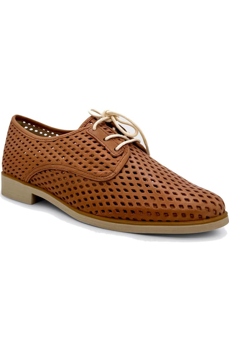 CHELSEA CREW Woody Perforated Derby, Main, color, Tan