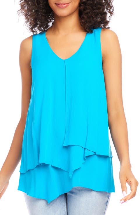 V-Neck Layered Asymmetrical Tank