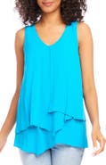 Karen Kane V-Neck Layered Asymmetrical Tank
