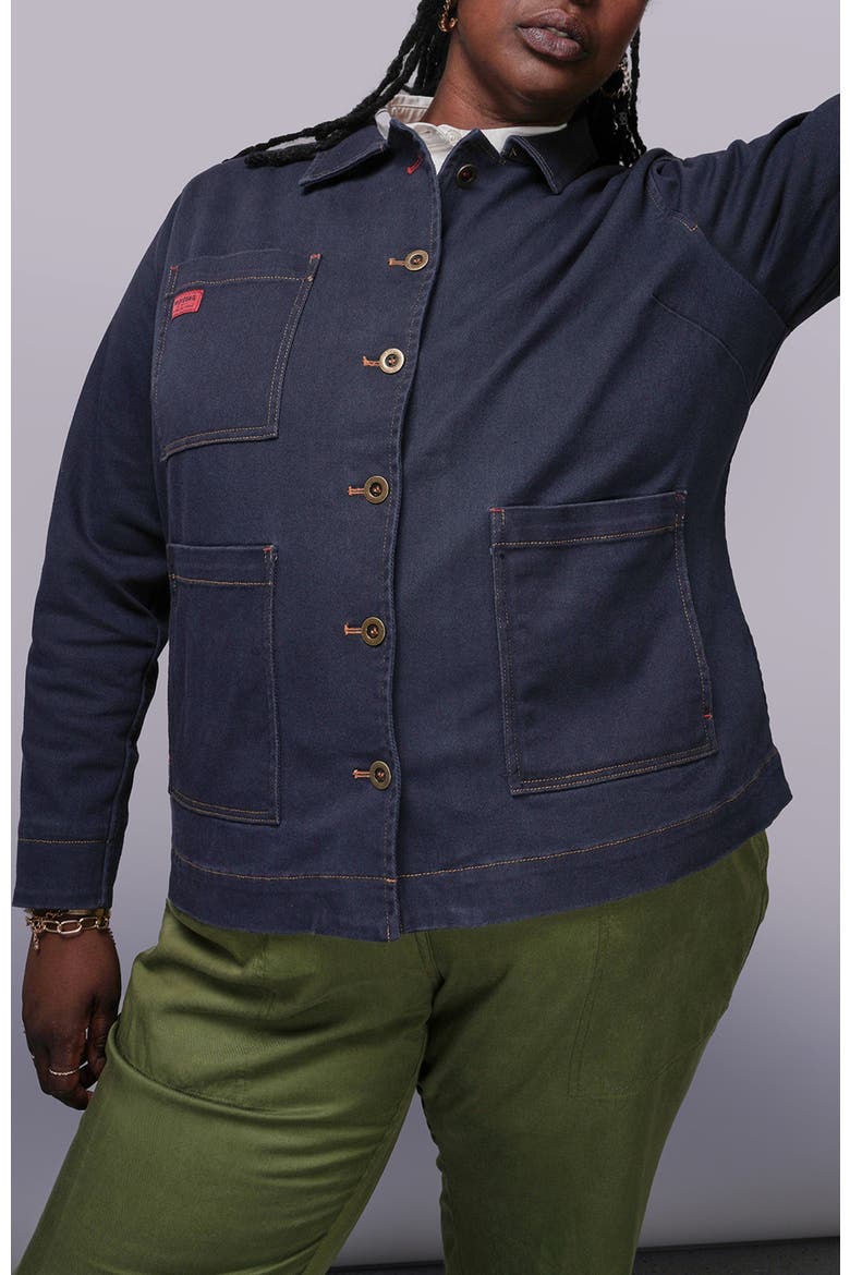 The Essential Denim Utility Jacket, Alternate, color, NAVY