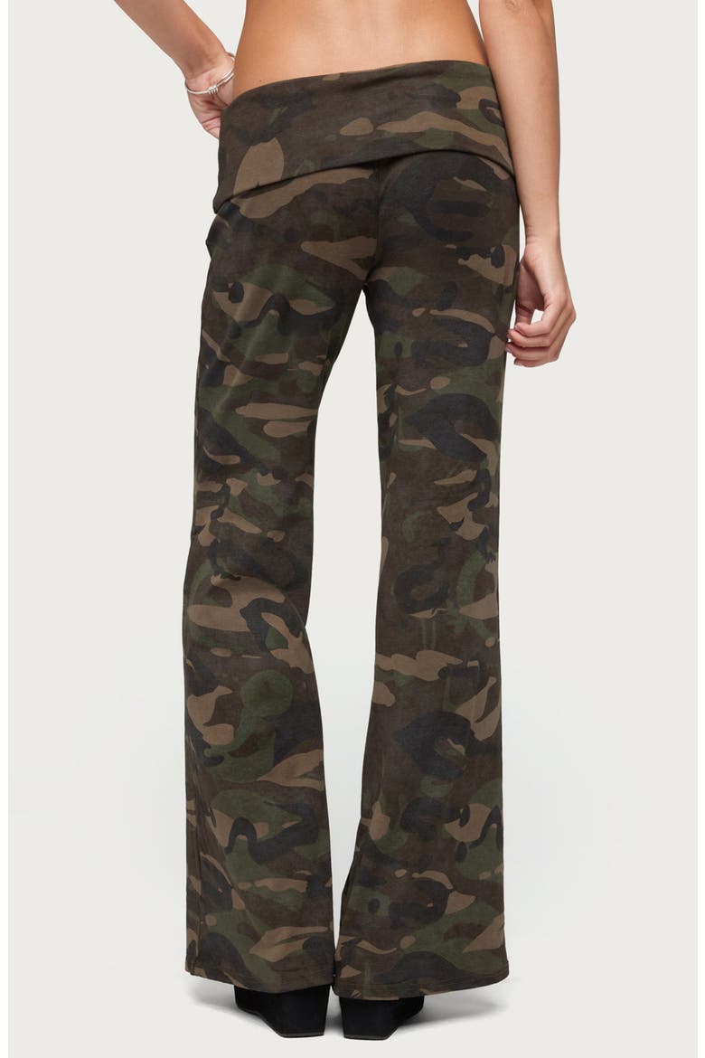Lumielle Wide Leg Foldover Pants, Alternate, color, OLIVE