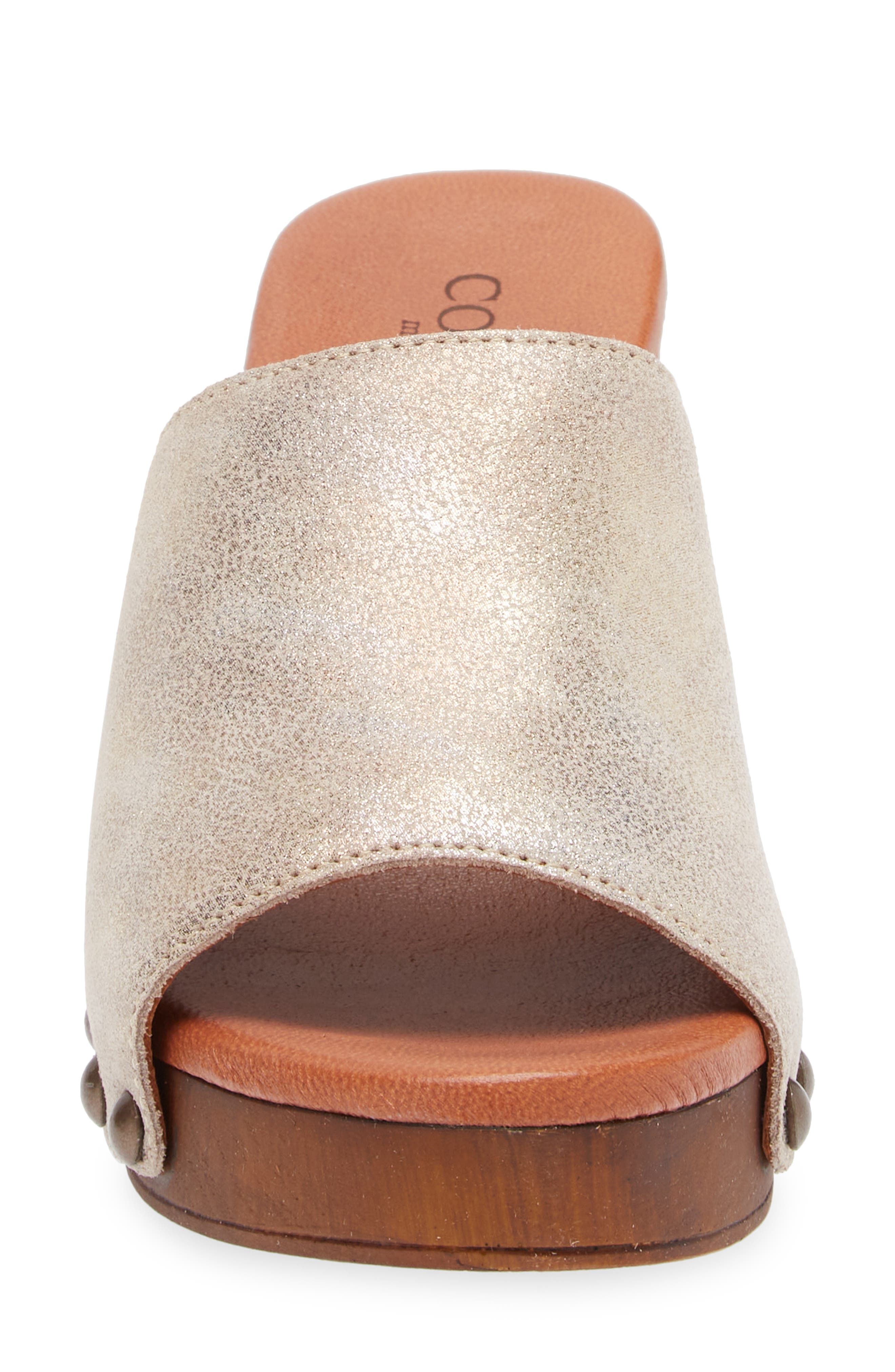Cordani Whitley Shimmer Platform Slide Sandal, Alternate, color, Granito Corda