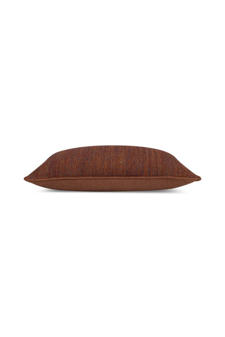 Ember Weave Earth-Toned Dimensional Indoor & Outdoor Woven Accent Pillow & Insert, Alternate, color, Ember