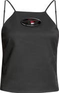 DIESEL® T-Wilight Logo Cutout Stretch Twill Tank