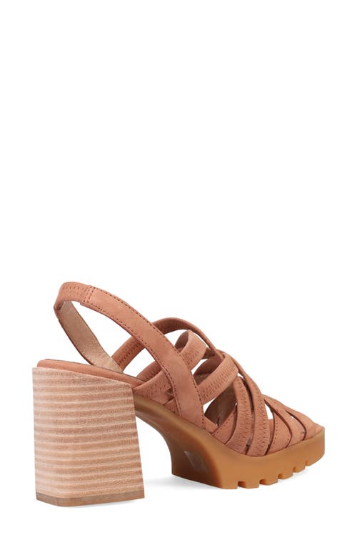 Eileen Fisher Tally Strappy Slingback Platform Sandal In Honey