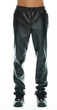 HVMAN Faux Leather Joggers
