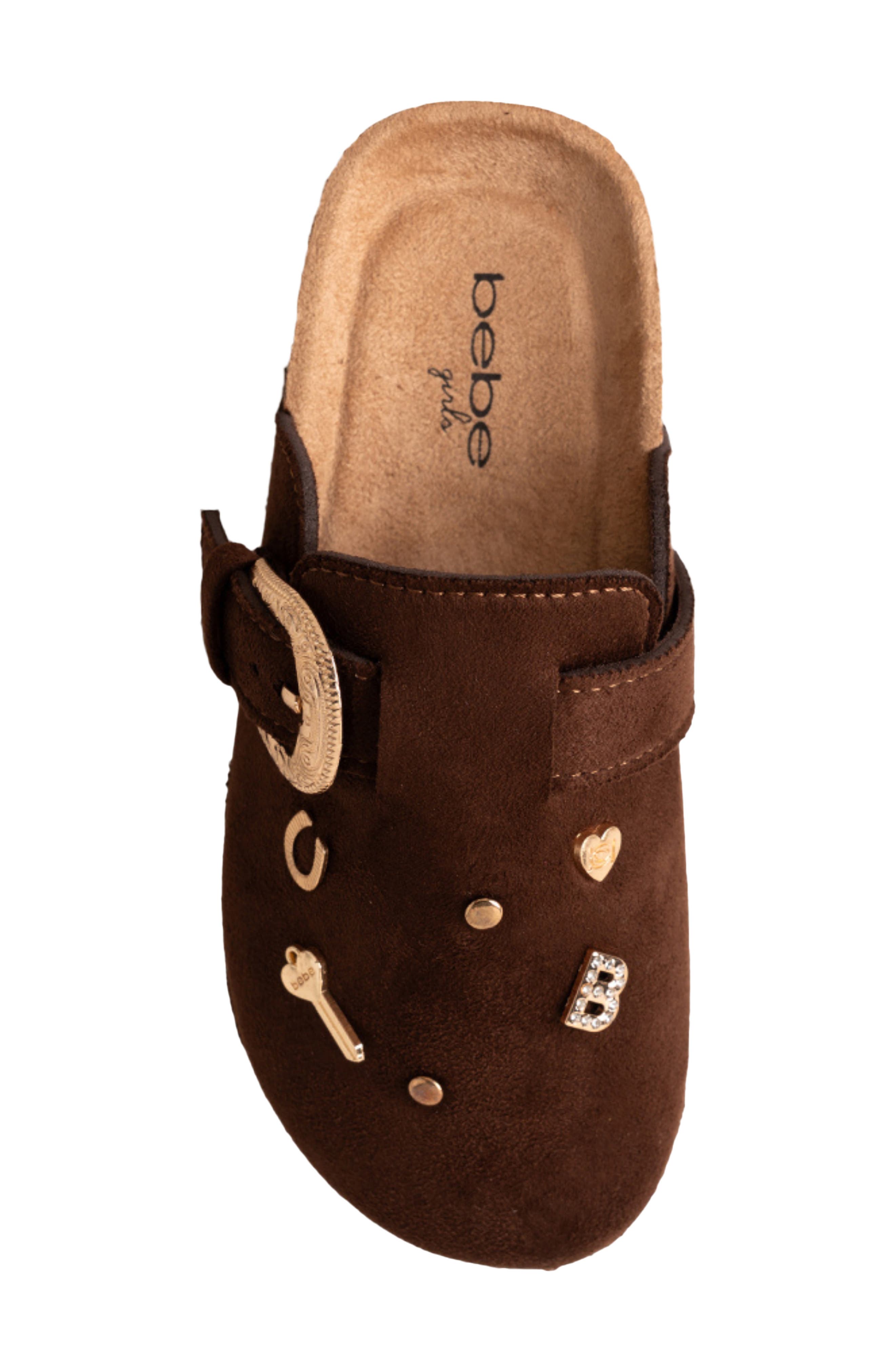 Kids' Western Buckle Clog, Alternate, color, DARK BROWN