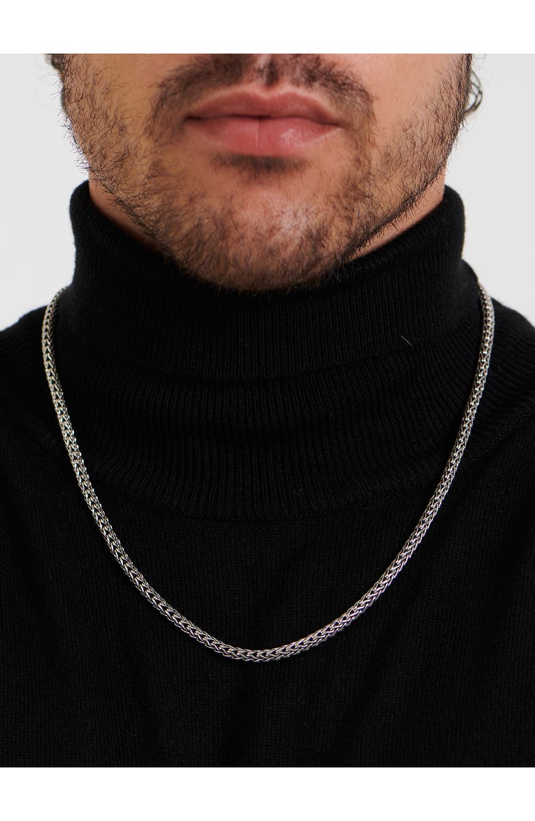 DEVATA Sterling Silver 16" Dragon Bone Chain Necklace, Alternate, color,