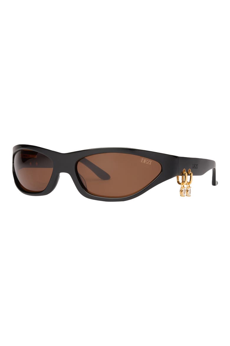 x Luv AJ Stoned Sunglasses, Alternate, color, STONED BLACK / COGNAC