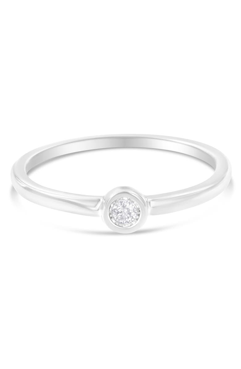 Haus of Brilliance Silver Miracle-Set Diamond Round Shaped Promise Ring, Alternate, color, Silver
