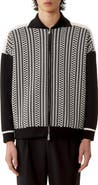 Lanvin Zip Jacket In Silk And Cotton Jacquard