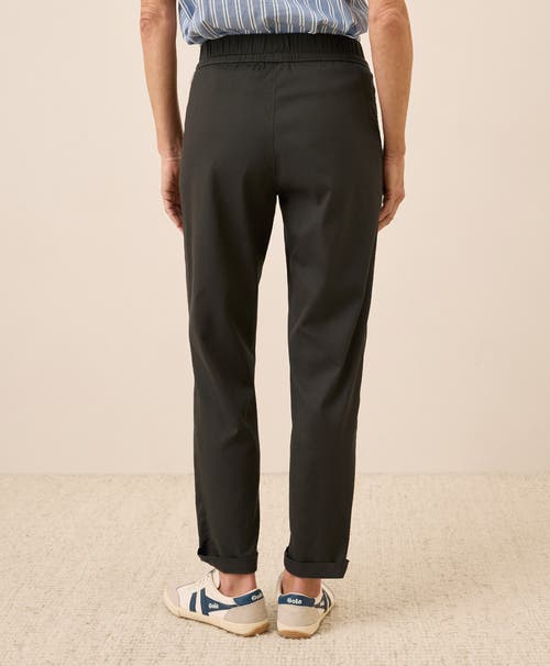 Pact Organic Cotton Daily Twill Drawstring Pant In Brown