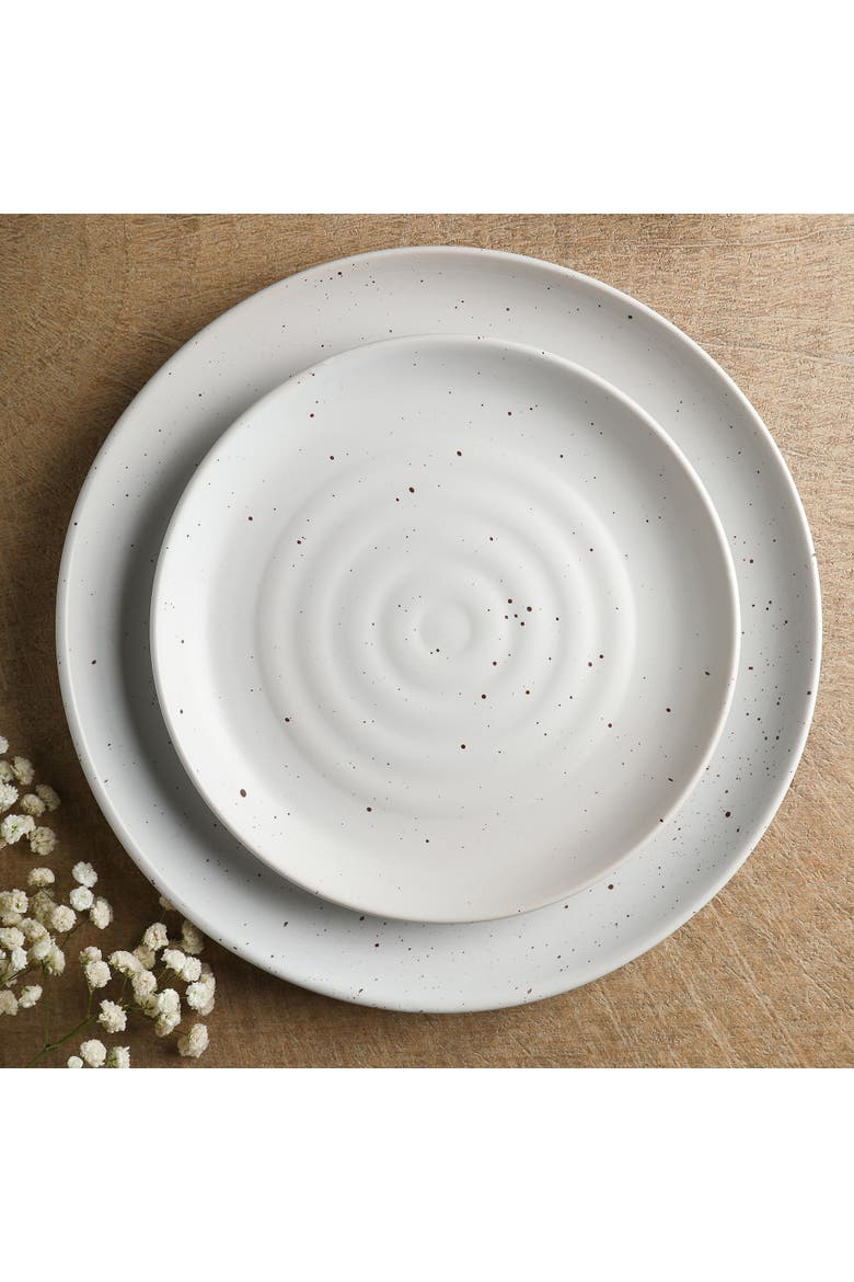 Ion Stoneware 24-Piece Dinnerware Set, Alternate, color, White