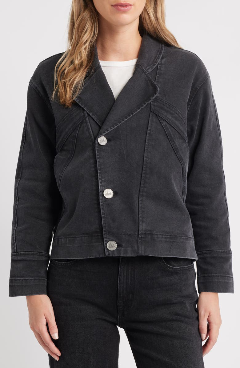 CITY BLUES Spliced Denim Jacket, Alternate, color, Dark Vintage Wash