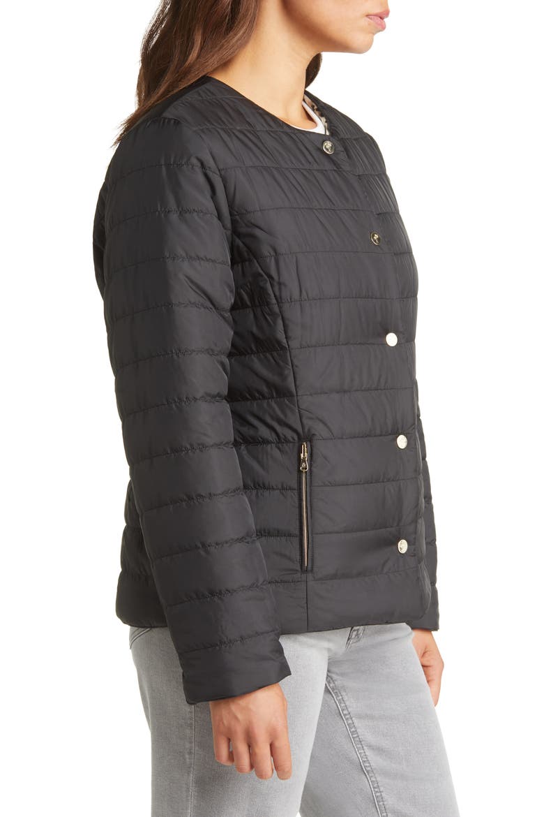 Reversible Snap Puffer Jacket, Alternate, color, BLACK GOLDEN HONEY
