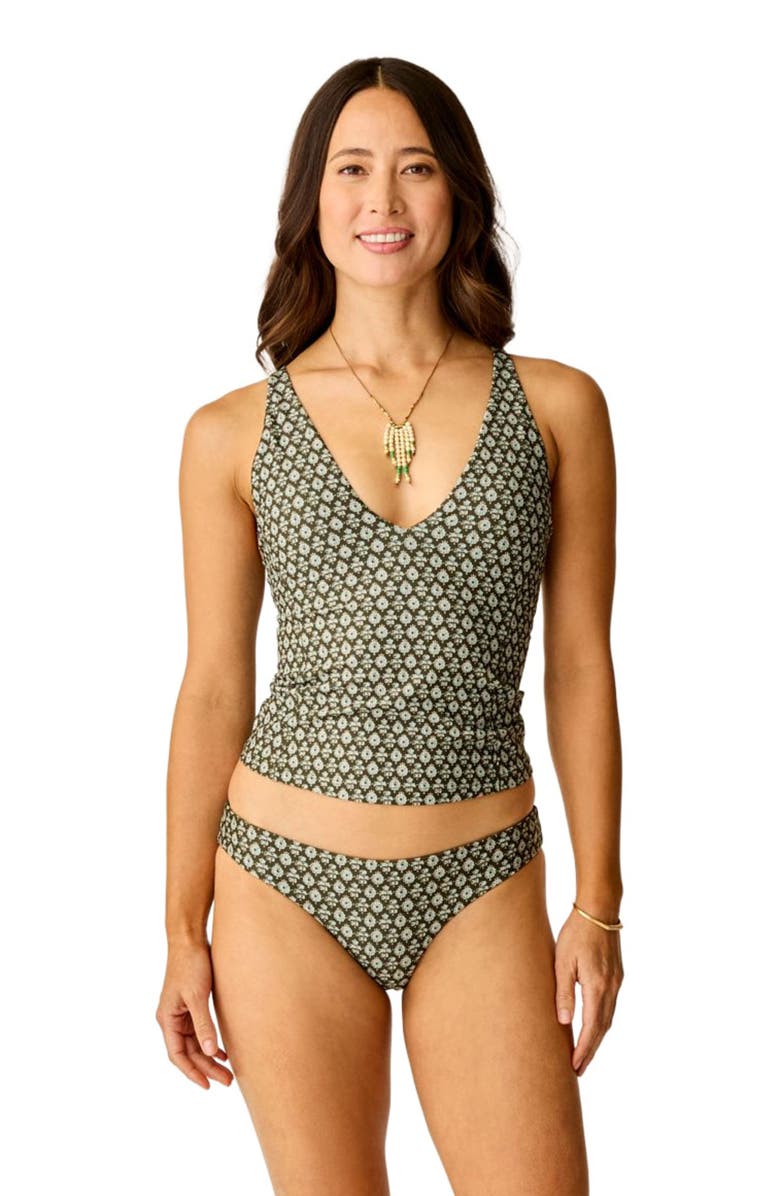 Carve Designs Serenity Compression Tankini, Main, color, Dk. Fir Batik