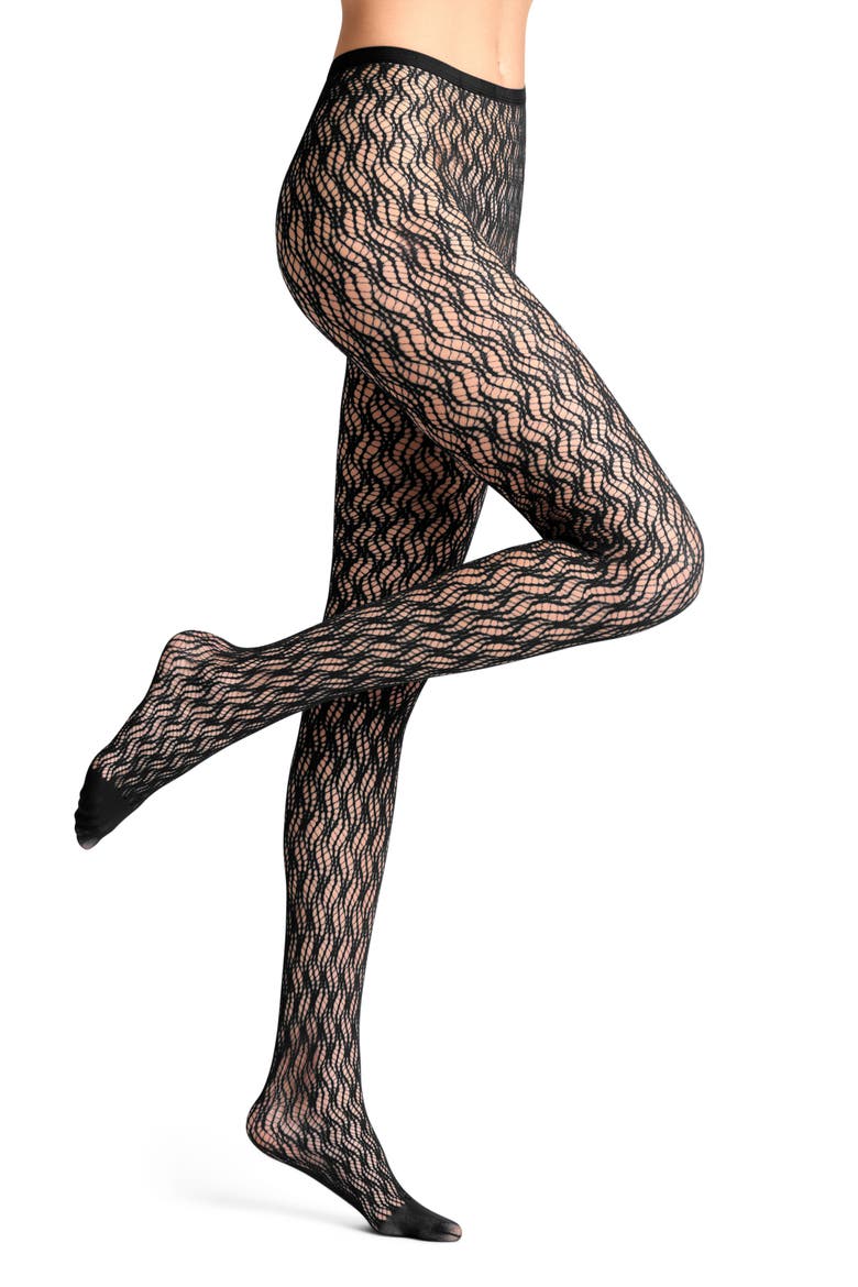 Fluid Fusion Net Tights, Main, color, BLACK