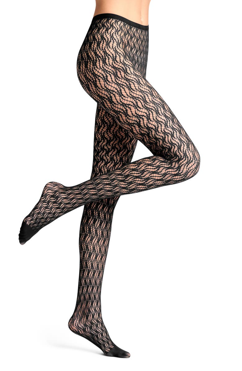 Falke Fluid Fusion Net Tights, Main, color, Black