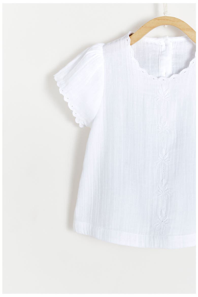 Premium Cotton Indira Blouse for Toddler, Alternate, color, OFF WHITE